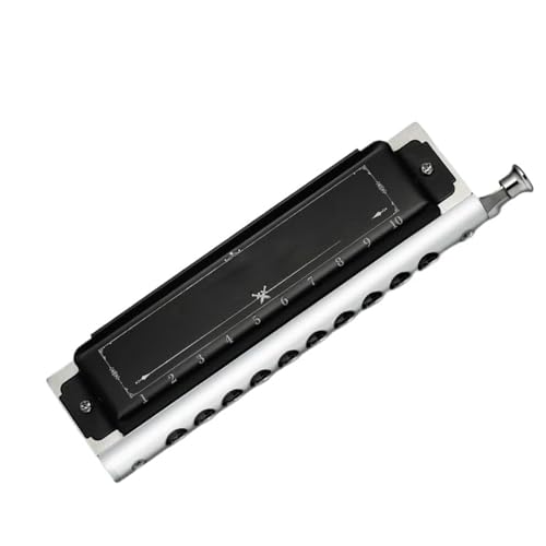Professionelle Mundharmonika Chromatische Mundharmonika Für Musikliebhaber Tonart C 10 Löcher 20 Töne(1020) von XSQKUYN