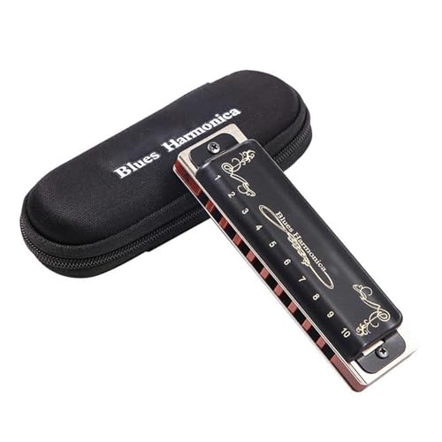 Professionelle Mundharmonika Diatonische Blues Mundharmonika Für Musikliebhaber Tonart C 10 Löcher 20 Töne Für Erwachsene(Key of Bb) von XSQKUYN