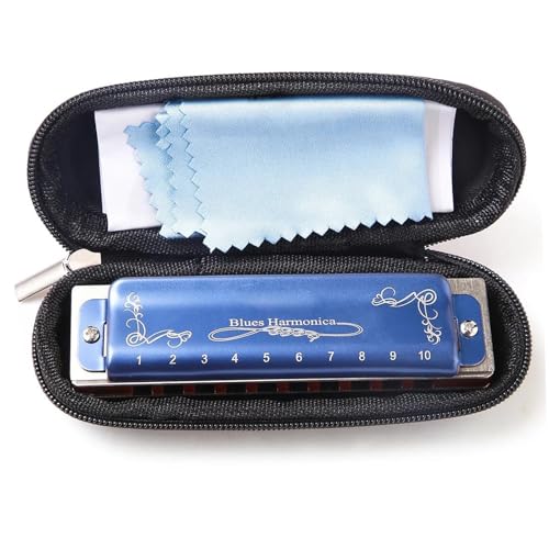 Professionelle Mundharmonika Diatonische C Tonart 10 Löcher 20 Töne Blues Mundharmonika(Key of C) von XSQKUYN