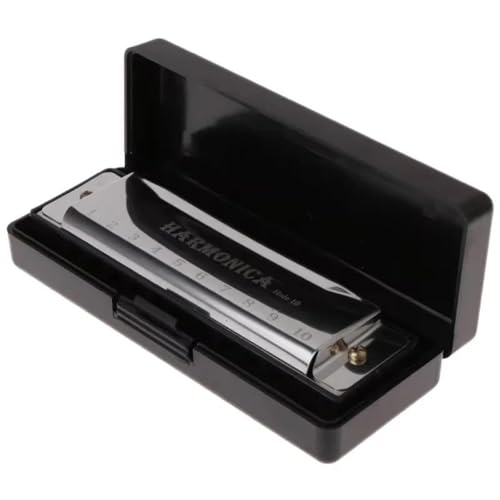 Professionelle Mundharmonika Diatonische Mundharmonika Mit 10 Löchern In C Tonart Für Anfänger Und Erwachsene(Silver) von XSQKUYN