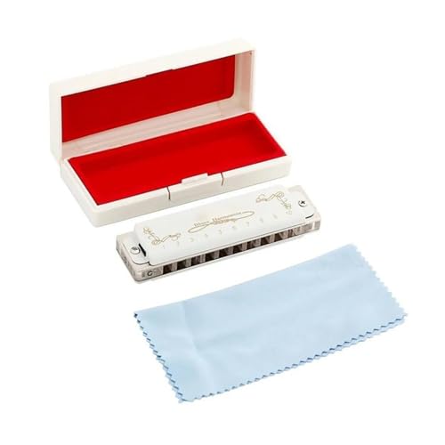 Professionelle Mundharmonika Diatonische Mundharmonika Mit 10 Löchern Und 20 Tönen Transparenter Kamm Mit Weißer Abdeckung(Key Eb) von XSQKUYN