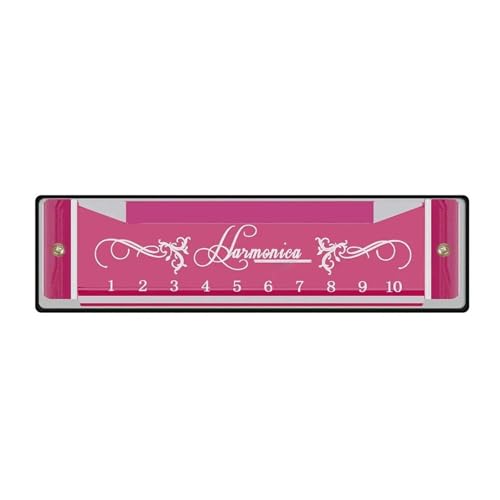 Professionelle Mundharmonika Erwachsene Anfänger 10 Loch 20 C Ton Bunte Mundharmonika(Rose) von XSQKUYN
