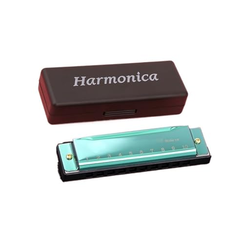 Professionelle Mundharmonika Professionelle Musikliebhaber Spielen Mundharmonika Vom Typ 10 Löcher Und 10 Töne(Green) von XSQKUYN