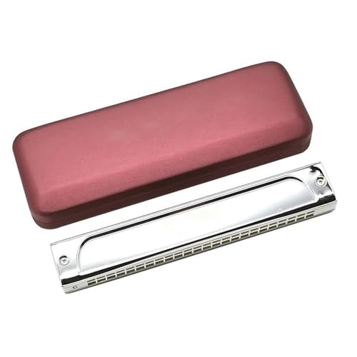 Professionelle Mundharmonika Professionelle Polyphone Mundharmonika Mit 24 Löchern Leicht Zu Spielen Für Anfänger Und Erwachsene(A Key) von XSQKUYN