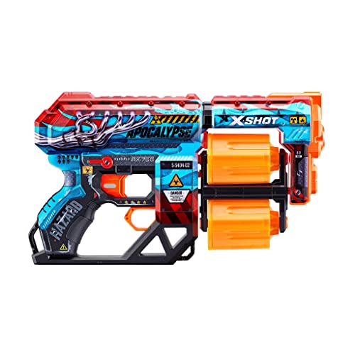 X-Shot Skins Dread - Apocalypse - Federdruck Dartblaster mit Doppeltrommel-Magazin, 12 Darts & einzigartigem Aussehen X-Shot Skins Dread - Apocalypse - Federdruck Dartblaster mit Doppeltrommel-Magazin, 12 Darts & einzigartigem Aussehen von XShot