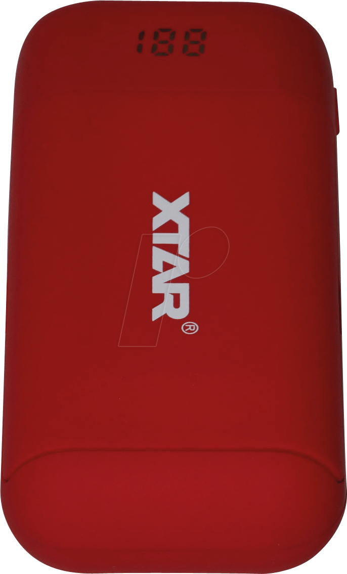 XTAR PB2 RT - Ladegerät, Li-Ion, mobil , 2 slot, Micro USB, rot von XTAR