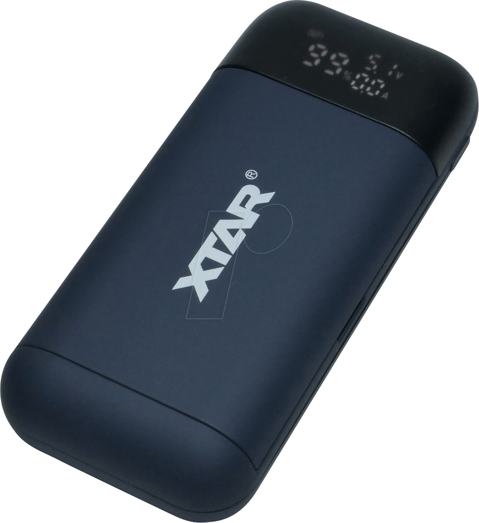 XTAR PB2S SW - Ladegerät, Li-ion, mobil, 2 slot, USB-C dual, schwarz von XTAR
