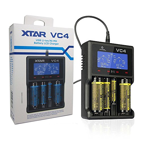 XTAR PS Hunters VC4 Universal Akku Ladegerät mit LCD Display für Li-Ionen und Ni-MH Akku, 3.7V, 1.0A XTAR PS Hunters VC4 Universal Akku Ladegerät mit LCD Display für Li-Ionen und Ni-MH Akku, 3.7V, 1.0A von XTAR