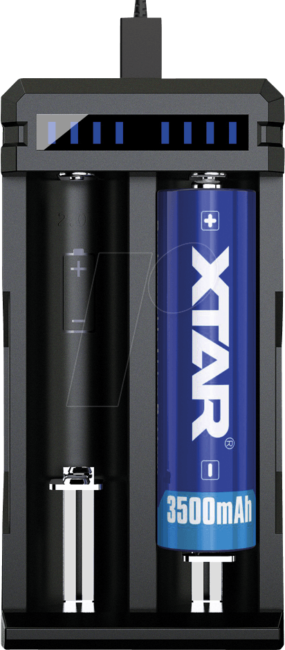 XTAR SC2 - Schnellladegerät 3 A, Micro USB, Li-Ion, 2 slot von XTAR