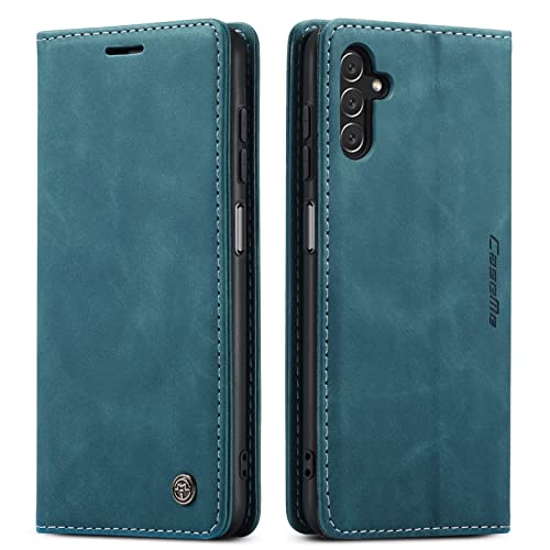 XTCASE Hülle für Samsung Galaxy A14 5G / 4G Handyhülle Leder Case Klappbar Flip Cover Kartenfach Standfunktion Magnetverschluss Brieftasche Tasche Schutzhülle - Blau von XTCASE