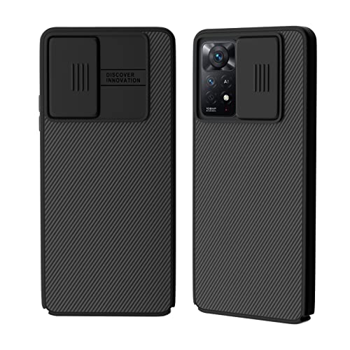 XTCASE Hülle für Xiaomi Redmi Note 11 Pro, Kameraschutz Handyhülle für Xiaomi Redmi Note 11 Pro 5G/4G, Premium Hybrid PC + TPU rutschfest Stoßfest Kratzfest - Schwarz von XTCASE