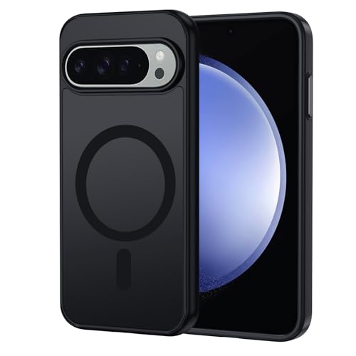 XTCASE für Google Pixel 9/9 Pro Hülle Magnetisch kompatibel mit Magsafe, Matt Transluzente Handyhülle für Google Pixel 9/9 Pro Kratzfeste PC Rückseite + TPU Bumper - Schwarz XTCASE für Google Pixel 9/9 Pro Hülle Magnetisch kompatibel mit Magsafe, Matt Transluzente Handyhülle für Google Pixel 9/9 Pro Kratzfeste PC Rückseite + TPU Bumper - Schwarz von XTCASE