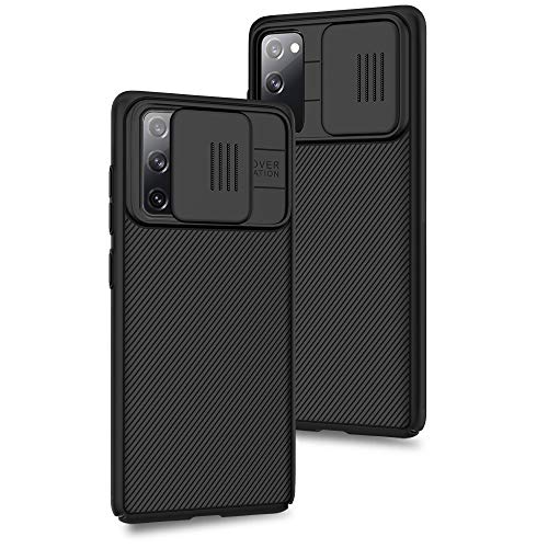 XTCASE für Samsung Galaxy S20 FE Hülle, Ultra Dünn Handyhülle mit Kameraschutz - Kamera Schutz mit Schieber, Hybrid PC + TPU Hülle für Samsung Galaxy S20 FE 4G/5G - Schwarz von XTCASE