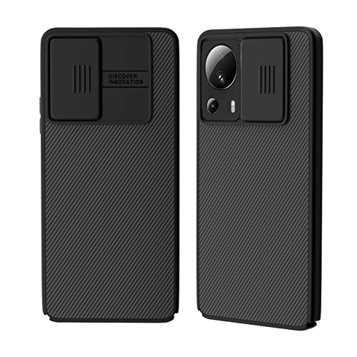 XTCASE für Xiaomi 13 Lite Hülle Kameraschutz Handyhülle - Kamera Schutz mit Schieber, Premium Hybrid PC + TPU rutschfest Stoßfest Kratzfest Schutzhülle - Schwarz von XTCASE