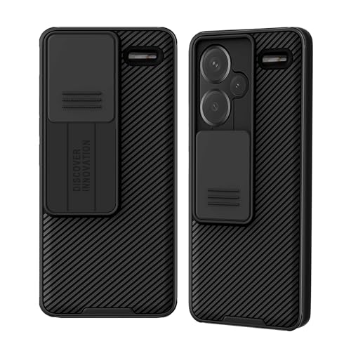 XTCASE für Xiaomi Redmi Note 13 Pro Plus 5G Hülle Kameraschutz Handyhülle - Kamera Schutz mit Schieber, Premium Hybrid PC + TPU rutschfest Stoßfest Kratzfest Schutzhülle - Schwarz von XTCASE