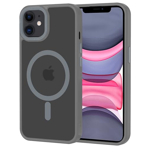 XTCASE für iPhone 11 Hülle Magnetisch kompatibel mit Magsafe, Matt Transluzente Handyhülle für iPhone 11 Kratzfeste PC Rückseite + TPU Bumper - Grau von XTCASE