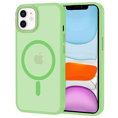 XTCASE für iPhone 11 Hülle Magnetisch kompatibel mit Magsafe, Matt Transluzente Handyhülle für iPhone 11 Kratzfeste PC Rückseite + TPU Bumper - Grün von XTCASE