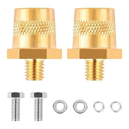 Batteriepoladapter Paar, Messing-batteriepoladapter Paar 2 Stück Batterieklemmen-Verbinder-Satz, M8 batterieklemme mit Edelstahlschrauben für Lithium-Autobatterien von XTDMJ