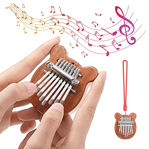 XTDMJ Mini Kalimba Daumenklavier Tragbares Taschen-Daumenklavier für Kindergeschenk Exquisites Massivholz-Fingerklavier Tragbares Marimba-Daumenklavier mit Lanyard von XTDMJ
