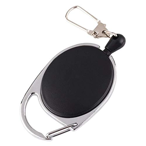 Ausweishalter Skipasshalter Ausweisjojo Gürtelclip Schlüßelanhänger Aufroller Praktischer JoJo in Silber/Schwarz Ausweishalter Skipasshalter Ausweisjojo Gürtelclip Schlüßelanhänger Aufroller Praktischer JoJo in Silber/Schwarz von XTRAFAST