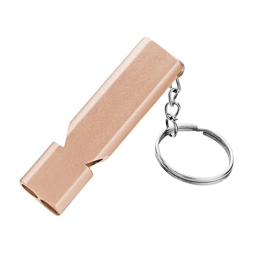 Signalpfeife Trillerpfeife Notfallpfeife Pfeife Schlüsselanhänger extrem laut (Rose Gold) von XTRAFAST