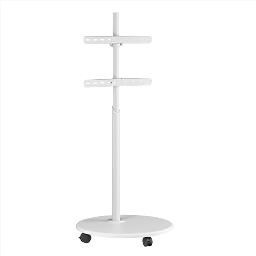 XTRARM Arius TV Ständer, drehbar, TV ca. 32-65 Zoll / 35 kg, viele VESA-Größen, Höhe variabel montierbar bis ca. 130 cm, Weiss, TV-Standfuss von XTRARM