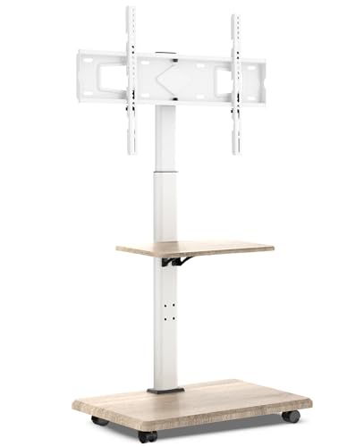 XTRARM Delphos Mobiler TV Ständer Rollbar mit Holzfuß, Fernsehständer für 32-70 Zoll Fernseher bis zu 45 kg, Hoehenverstellbar bis ca.130 cm Drehbar ±25° Max.VESA 600x400 XTRARM Delphos Mobiler TV Ständer Rollbar mit Holzfuß, Fernsehständer für 32-70 Zoll Fernseher bis zu 45 kg, Hoehenverstellbar bis ca.130 cm Drehbar ±25° Max.VESA 600x400 von XTRARM