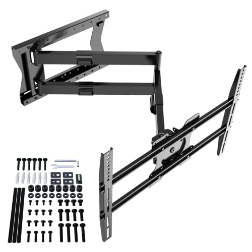 XTRARM Titon 100 TV-Wandhalterung, Langer Arm, ausziehbar, TV ca. 27-75 Zoll, volle VESA-Standards, TV-Halterung 100 cm / 60 kg/VESA max. 600 / Flex, schwarz von XTRARM