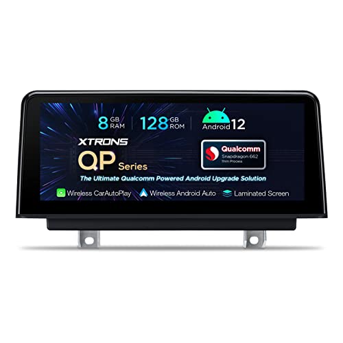 XTRONS 10,25'' Android 12 Autoradio Qualcomm 662 Octa Core 6+128 Multimedia Player Eingebauter 4G LTE Unterstützung Qualcomm Bluetooth 5.1 für BMW 3er F30/F31/F34 4er F32/F33/F36 mit NBT System von XTRONS