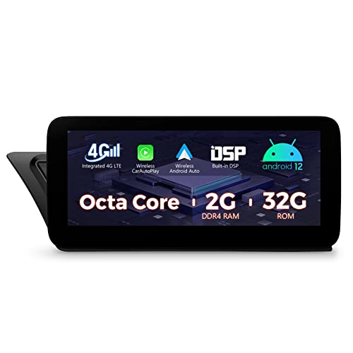 XTRONS 10,25 Zoll Android 12 Autoradio Octa Core 2 GB 32 GB Eingebautes 4G LTE DSP CarAutoPlay Android Auto Nur für Audi A4 S4 A5 S5 Linkslenker von XTRONS