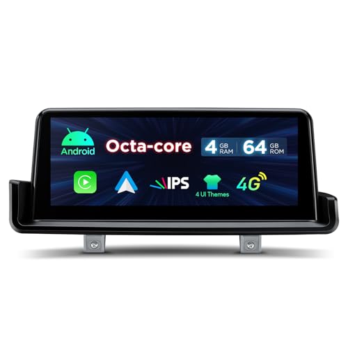 XTRONS 10.25 Zoll IPS-Bildschirm Android 14 Autoradio Octa Core 4+64GB Eingebautes 4G LTE WiFi GPS Bluetooth Car Play Optional DAB DVR OBD TPMS Für BMW 3er E90 Ohne Originalanzeige Linkslenker von XTRONS