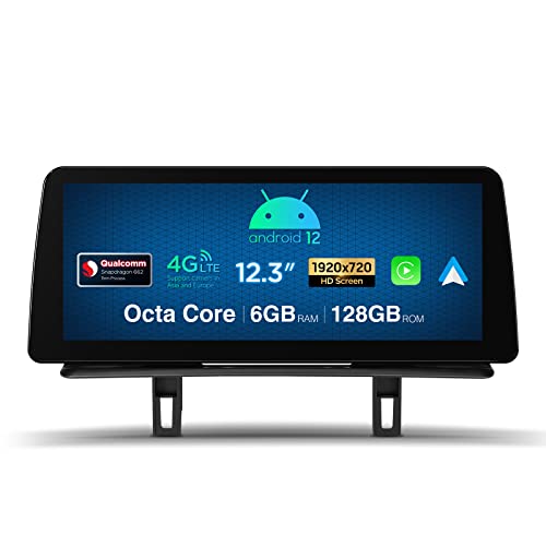 XTRONS 12.3 Zoll Android 12 Autoradio Multimedia Player Qualcomm 662 Octa Core 6+128 Eingebaute 4G LTE Unterstützung Qualcomm Bluetooth 5.1 Für BMW 1er E81/E82/E87/E88 NUR NO-System. von XTRONS
