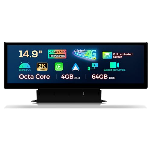 XTRONS 14.9'' Android-Autoradio Octa Core 4GB 64GB 4G LTE Car Play Android Auto IPS Bildschirm GPS Bluetooth 5.0 WLAN USB GPS Optional DAB DVR OBD Für Audi Q5 SQ5(2017-2020) mit MIB2 System von XTRONS