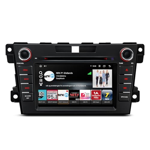 XTRONS 7 Zoll 1024 * 600 HD IPS Android 14 Autoradio Octa Core 4GB 64GB Eingebautes 4G LTE/CarAutoPlay/Android Auto/DSP/WiFi/GPS/Bluetooth 5.0/DVD Optional DAB+ OBD DVR für Mazda CX-7(2007-2012) von XTRONS