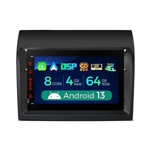 XTRONS 7 Zoll Android 13 Autoradio Octa Core 4GB 64GB Multimedia Player für FIAT Ducato Eingebautes 4G LTE Car Play Android Auto DSP GPS Bluetooth 5.0 WiFi Optional DAB OBD TPMS DVR AHD Kamera von XTRONS