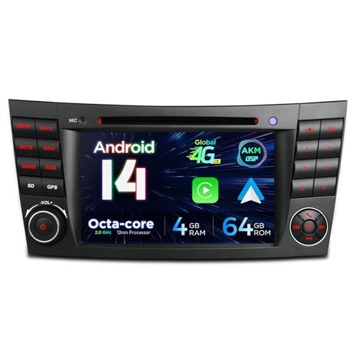 XTRONS 7 Zoll IPS Android 14 Autoradio Multimedia Player Octa Core 4+64GB für Mercedes Benz W211 Eingebautes 4G LTE Gyroskop-Sensoren Car Play AKM DSP GPS Bluetooth WiFi Optional DAB OBD TPMS DVR XTRONS 7 Zoll IPS Android 14 Autoradio Multimedia Player Octa Core 4+64GB für Mercedes Benz W211 Eingebautes 4G LTE Gyroskop-Sensoren Car Play AKM DSP GPS Bluetooth WiFi Optional DAB OBD TPMS DVR von XTRONS