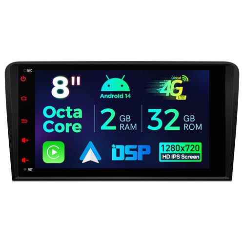 XTRONS 8 Zoll Android 14 Autoradio Octa Core 2GB 32GB 4G LTE Car Play Android Auto DSP WIFI Bluetooth 5.0 GPS USB 1280*720 HD IPS-Bildschirm Optional DAB+ DVR TPMS OBD AHD Kamera für Audi A3 8P S3 RS3 XTRONS 8 Zoll Android 14 Autoradio Octa Core 2GB 32GB 4G LTE Car Play Android Auto DSP WIFI Bluetooth 5.0 GPS USB 1280*720 HD IPS-Bildschirm Optional DAB+ DVR TPMS OBD AHD Kamera für Audi A3 8P S3 RS3 von XTRONS