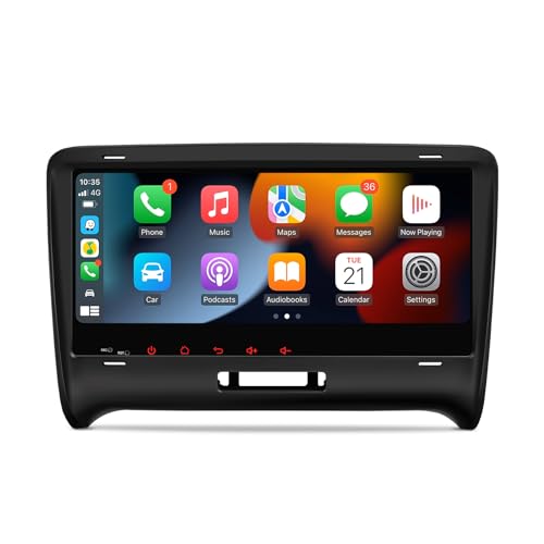 XTRONS 8.8 Zoll Android 13 Autoradio Octa Core 4GB 64GB Multimedia Player Eingebauter 4G LTE/CarAutoPlay/Android Auto/DSP Unterstützung GPS Pip Bluetooth 5.0 für Audi TT MK2 8J(2006-2012) von XTRONS