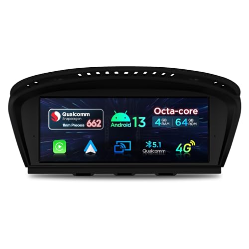 XTRONS 8.8 Zoll Android 13 Autoradio Qualcomm 662 Octa Core 4GB 64GB Multimedia Player Eingebautes Car Play Android Auto 4G Bluetooth WLAN GPS Optional OBD DAB TPMS Für BMW 3er E90 5er E60 CCC Ssystem von XTRONS