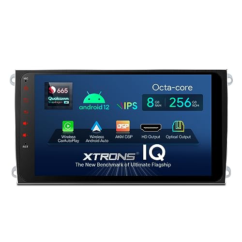 XTRONS 9 Zoll Android 12 Autoradio Qualcomm 665 Octa Core 8GB 256GB Eingebaut 4G LTE CarAutoPlay Android Auto AKM DSP HD Ausgang Optional OBD DVR DAB TPMS Für Porsche Cayenne(IQ92CYPP) von XTRONS