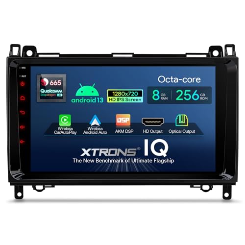 XTRONS 9 Zoll Android 12 Autoradio mit Navi Qualcomm 665 Octa Core 8GB 256GB Eingebaut 4G LTE CarAutoPlay Android Auto AKM DSP HD Ausgang Optional OBD DVR DAB TPMS Für Mercedes Benz W245(IQP92M245P) von XTRONS