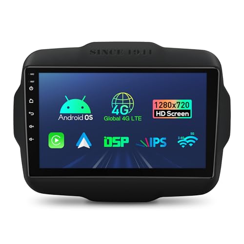 XTRONS 9 Zoll Android 13 Autoradio Octa Core 2GB 32GB Eingebautes 4G DSP WiFi Bluetooth 5.0 GPS-Navigation 1280 * 720 HD IPS-Bildschirm Optionaler DAB+ DVR TPMS OBD für Jeep Renegade(2015-2020) von XTRONS