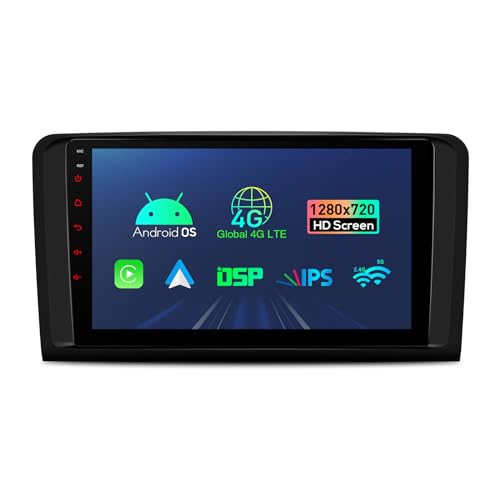 XTRONS 9 Zoll Android 13 Autoradio Octa Core 2GB 32GB Eingebautes 4G DSP WiFi Bluetooth 5.0 GPS-Navigation 1280 * 720 HD IPS-Bildschirm Optionaler DAB+ DVR TPMS OBD für Mercedes Benz W164 von XTRONS