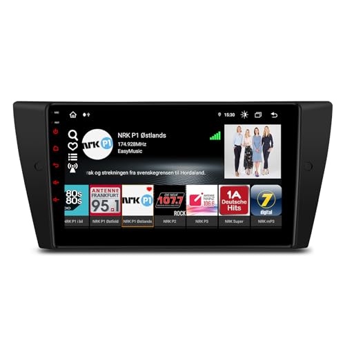 XTRONS 9 Zoll Android 14 Autoradio Octa Core 4GB 64GB Eingebautes 4G LTE CarAutoPlay/Android Auto/DSP/WiFi/GPS Bluetooth 5.0 Optional DAB+ OBD DVR für BMW E90 E91 E92 E93 von XTRONS