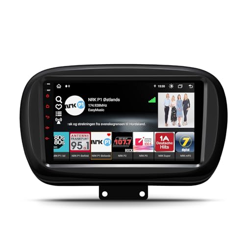 XTRONS 9 Zoll Android 13 Autoradio Octa Core 4GB 64GB Eingebautes 4G LTE CarAutoPlay/Android Auto/DSP/WiFi/GPS Bluetooth 5.0 Optional DAB+ OBD DVR für FIAT 500X von XTRONS