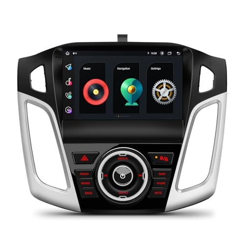 XTRONS 9 Zoll Android 13 Autoradio Octa Core 4GB 64GB Multimedia Player GPS Navigation Eingebautes 4G LTE/CarAutoPlay/Android Auto/DSP für Ford Focus(2012-2017) von XTRONS