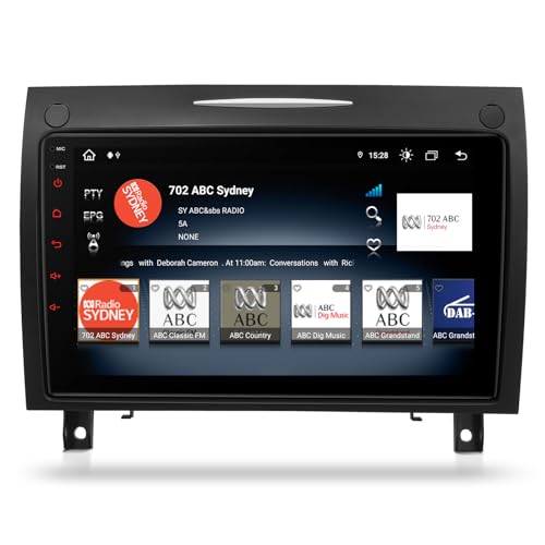 XTRONS 9 Zoll Android 13 Autoradio Octa Core 4GB 64GB Multimedia Player GPS Navigation Eingebautes 4G LTE/CarAutoPlay/Android Auto/DSP für Mercedes Benz SLK-Class R171(2004-2011) von XTRONS