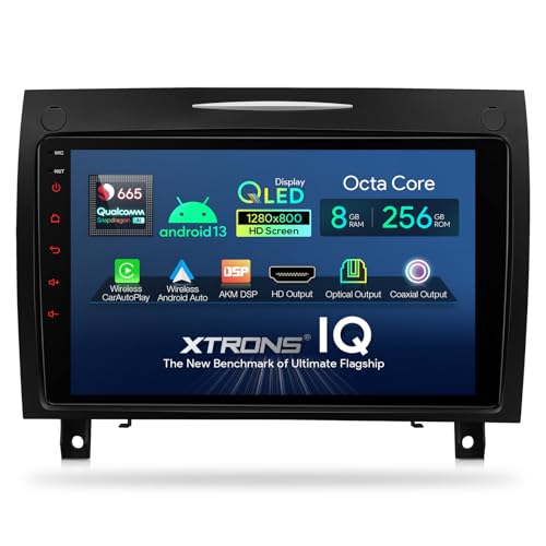 XTRONS 9 Zoll QLED Android 12 Autoradio Qualcomm 665 Octa Core 8GB 256GB Eingebaut 4G LTE CarAutoPlay Android Auto AKM DSP HD Ausgang Optional OBD DVR DAB TPMS Für Mercedes Benz R171(IQP92M350P) von XTRONS