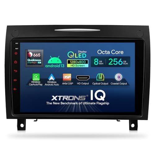 XTRONS 9 Zoll QLED Android 13 Autoradio Octa Core 8GB 256GB Eingebaut 4G LTE CarAutoPlay Android Auto AKM DSP HD Ausgang Optional OBD DVR DAB TPMS Für Mercedes Benz R171(IQP92M350P) von XTRONS