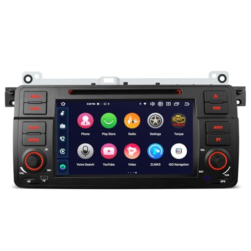 XTRONS Android 14 Autoradio 7 Zoll Display Multimedia Player Octa Core 8GB 128GB Eingebauter 4G LTE/CarAutoPlay/Android Auto/ROHM DSP 1024 * 600 IPS Bildschirm für BMW E46 M3 Rover 75 MG ZT von XTRONS